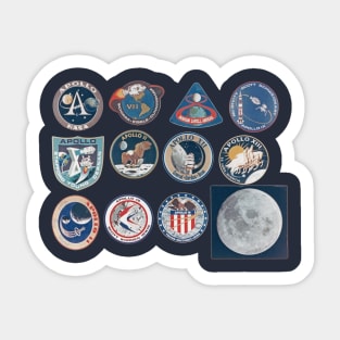 NASA Apollo Missions logos Sticker